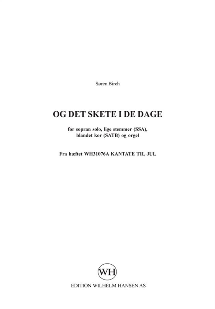 Og Det Skete I De Dage